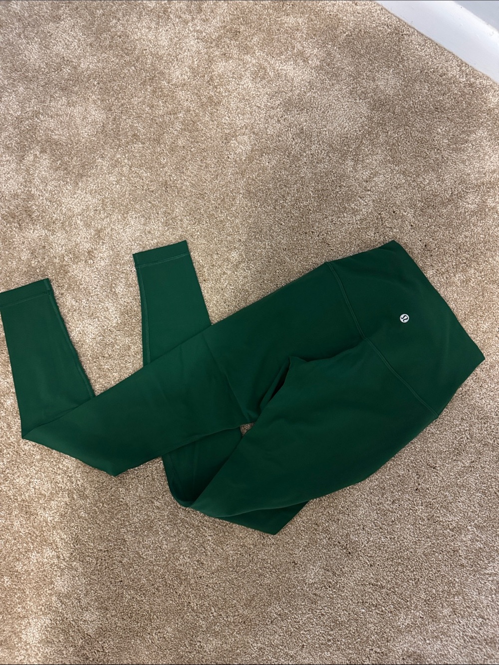 Lululemon Align Dark Green Leggings with Wide Waistband